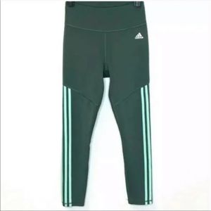 Adidas brand green leggings size M
